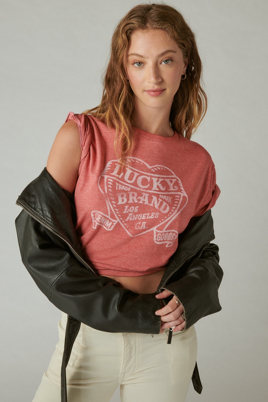 lucky heart boyfriend tee